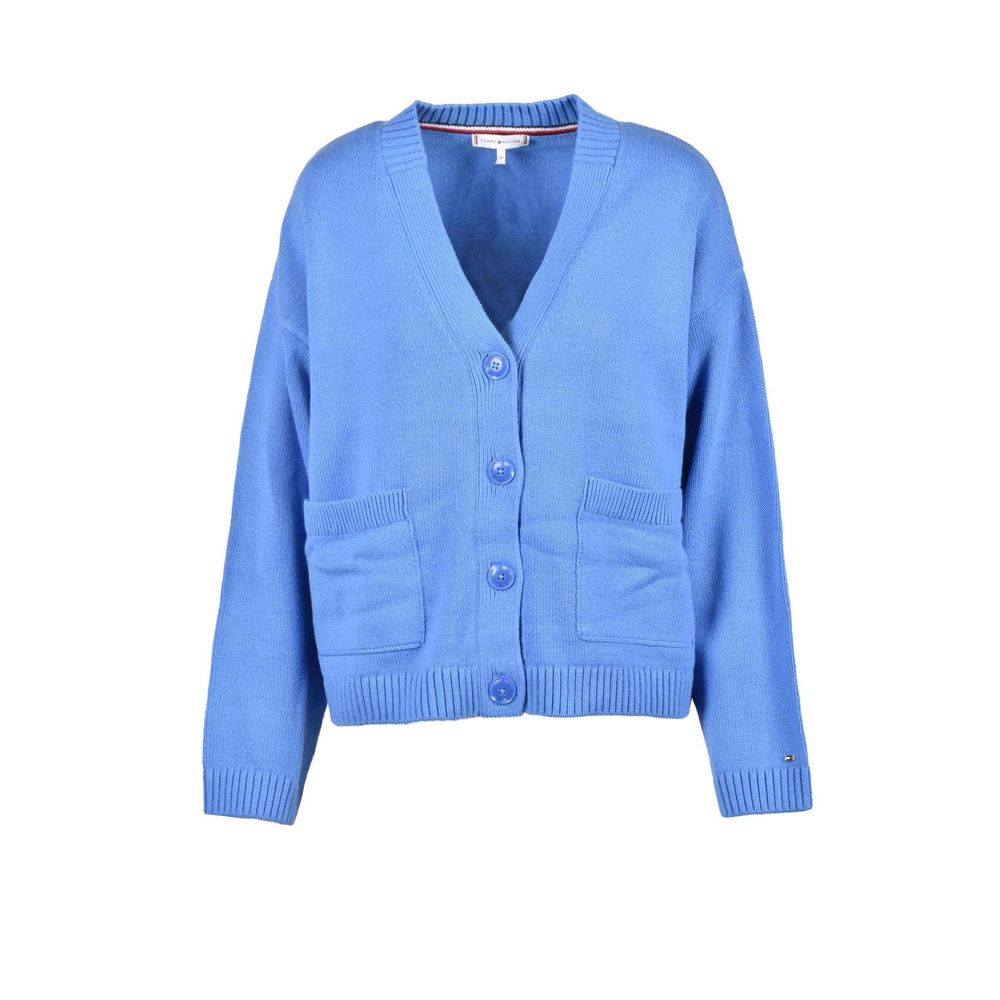 Tommy Hilfiger Blue Cotton Cardigan LUNESCAPE