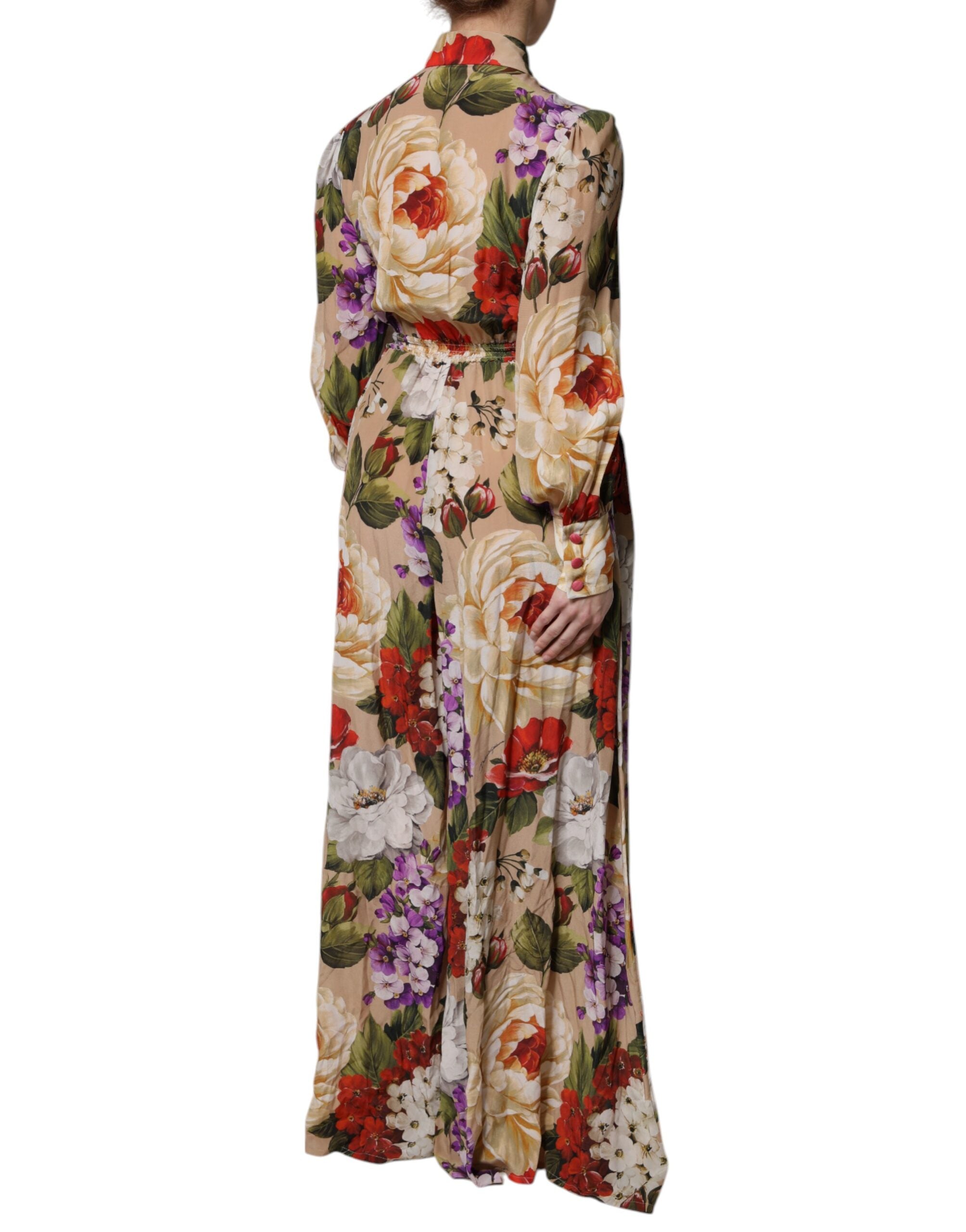 Dolce & Gabbana Multicolor Floral Wide Leg Jumpsuit