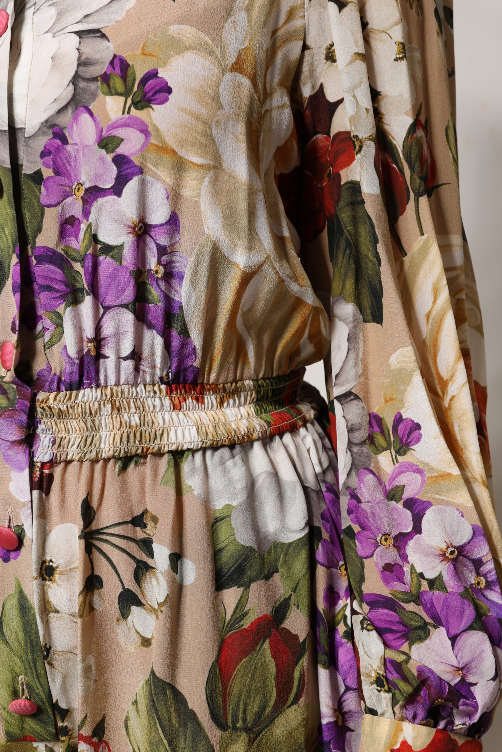 Dolce & Gabbana Multicolor Floral Wide Leg Jumpsuit