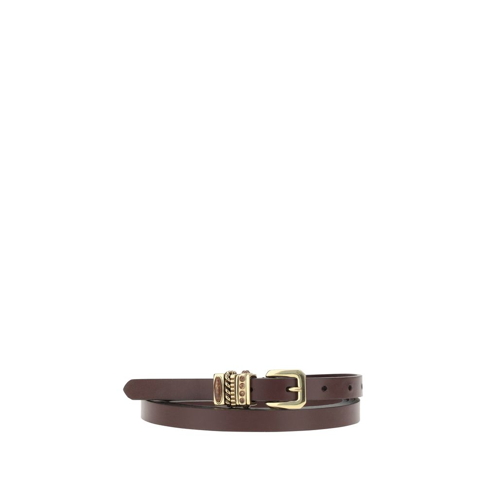 Etro Double Leather Belt LUNESCAPE
