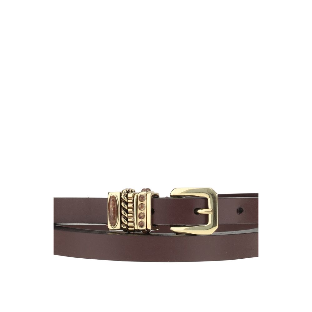 Etro Double Leather Belt LUNESCAPE
