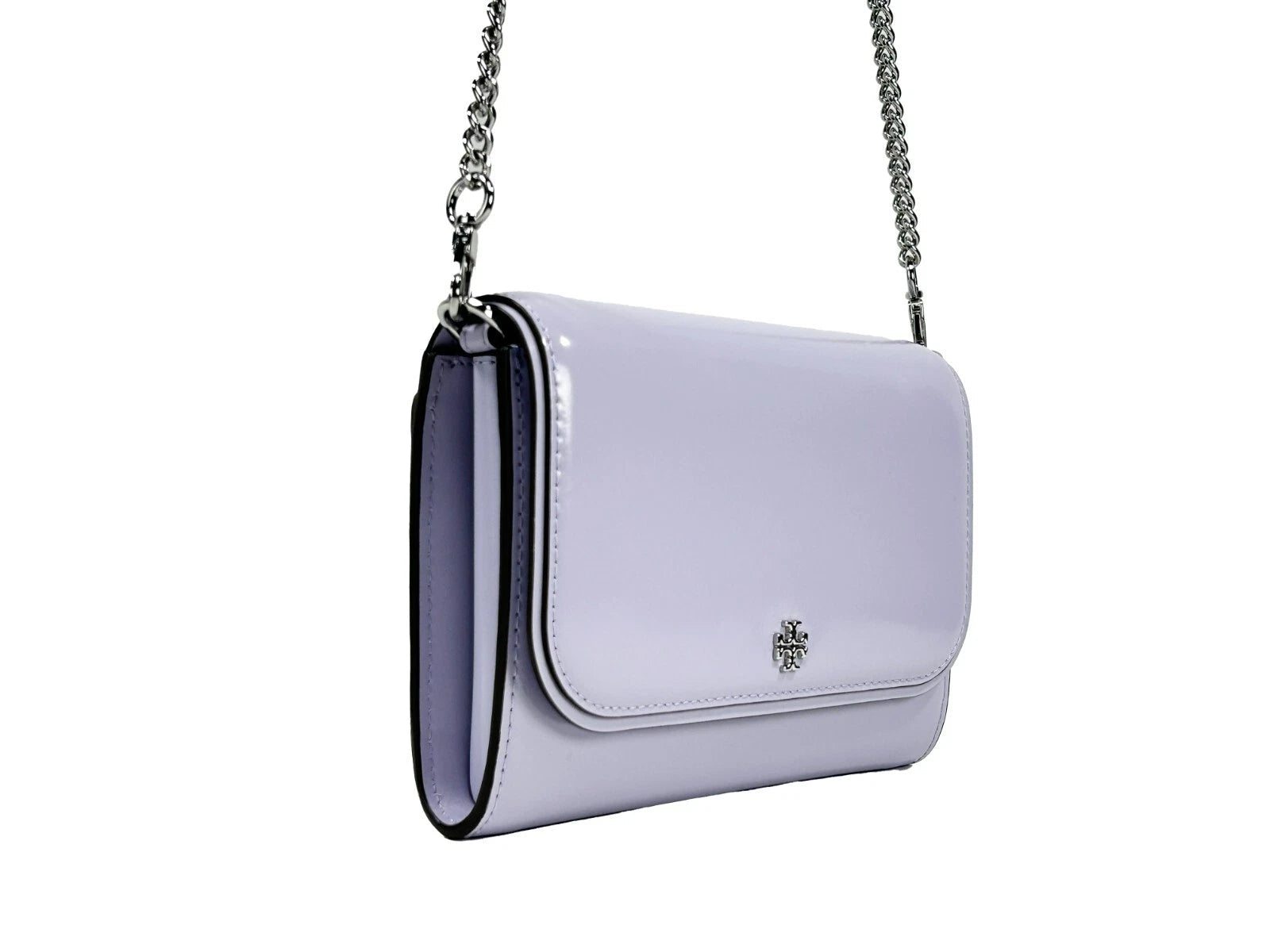 Tory Burch Patent Emerson Patent Chain Wallet Crossbody Bag LUNESCAPE