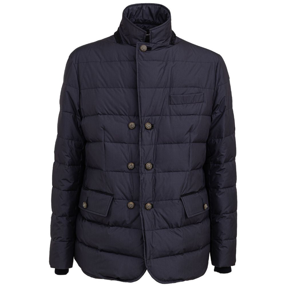 Dolce & Gabbana Blue Quilted Coat