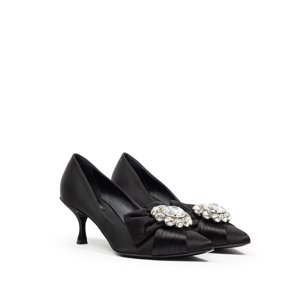 Dolce & Gabbana Black Viscose Pump LUNESCAPE