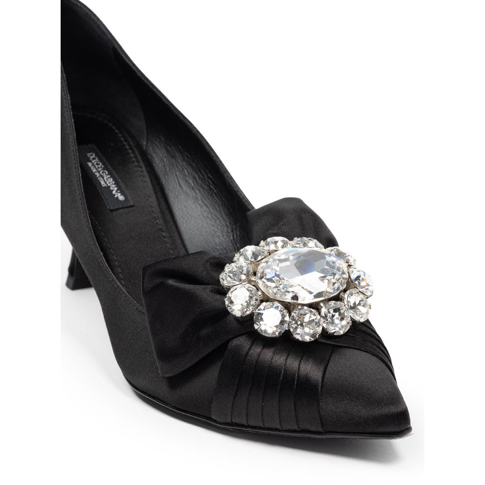 Dolce & Gabbana Black Viscose Pump LUNESCAPE