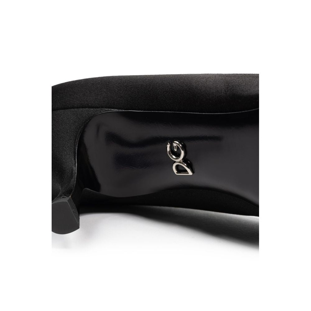 Dolce & Gabbana Black Viscose Pump LUNESCAPE