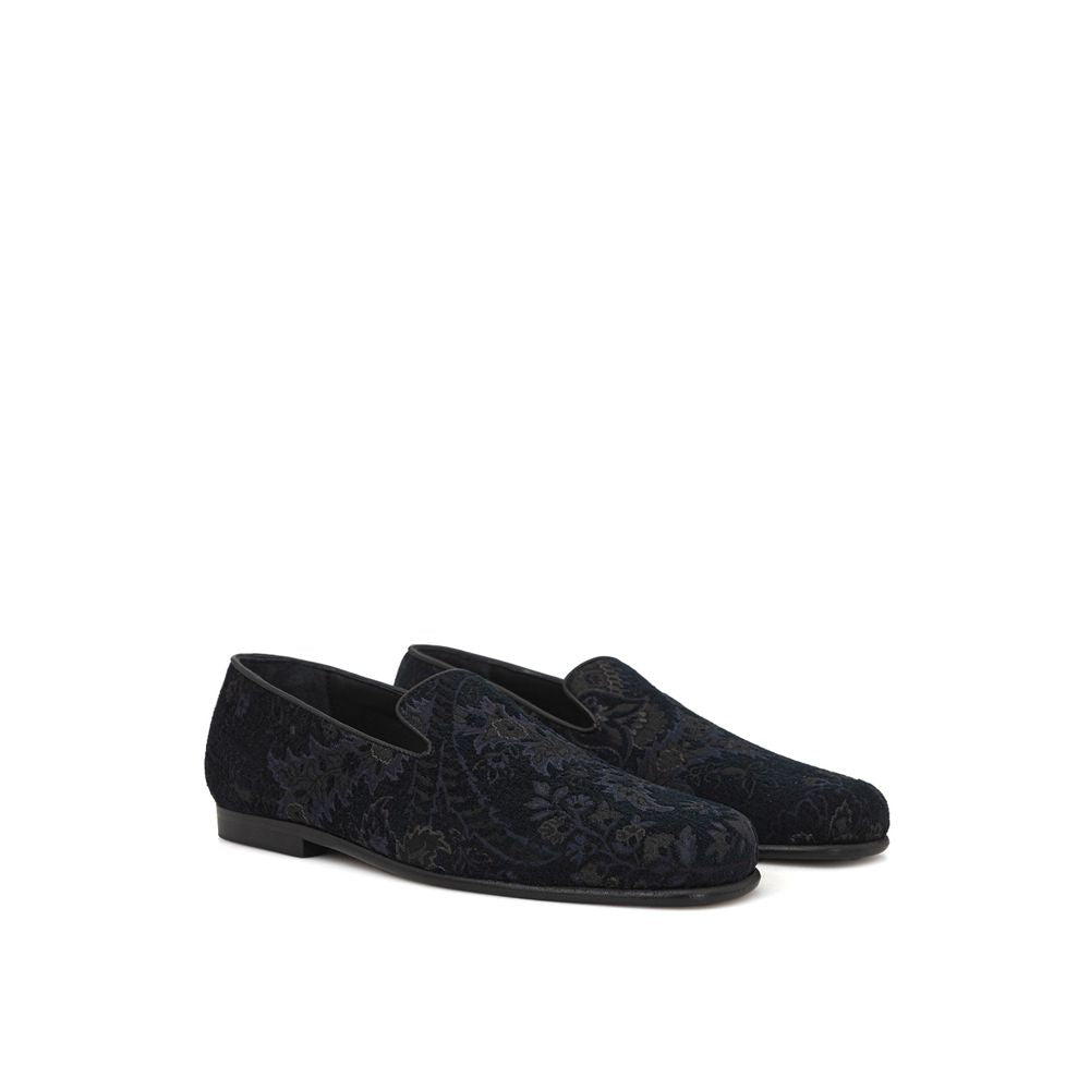 Etro Blue Leather Loafer LUNESCAPE