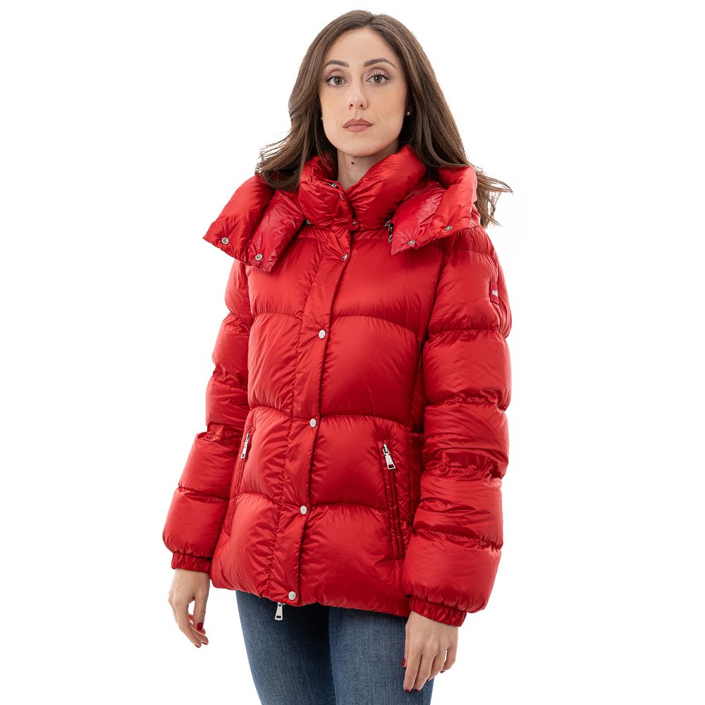 Add Red Puffer Coat for Women LUNESCAPE