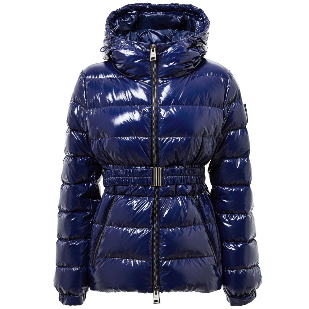 Herno Blue Cinched Waist Womens Puffer Coat LUNESCAPE