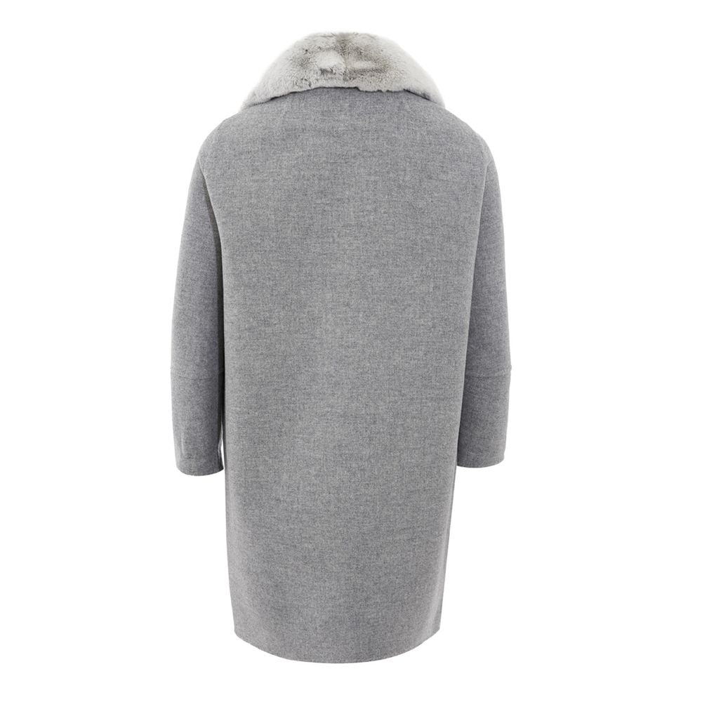 Herno Elegant Gray Wool Jacket for Timeless Style LUNESCAPE