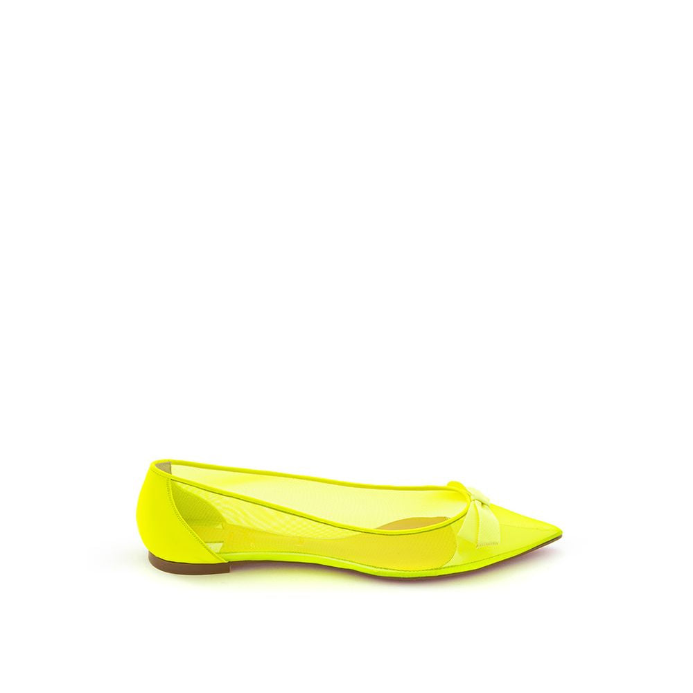 Christian Louboutin Sunshine Yellow Mesh Flat LUNESCAPE