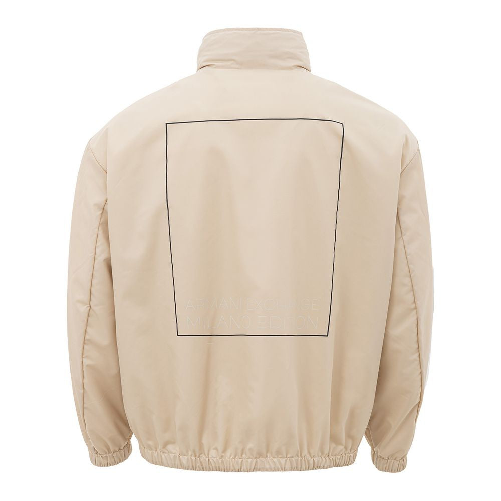 Armani Exchange Beige Polyamide Jacket for the Modern Man LUNESCAPE