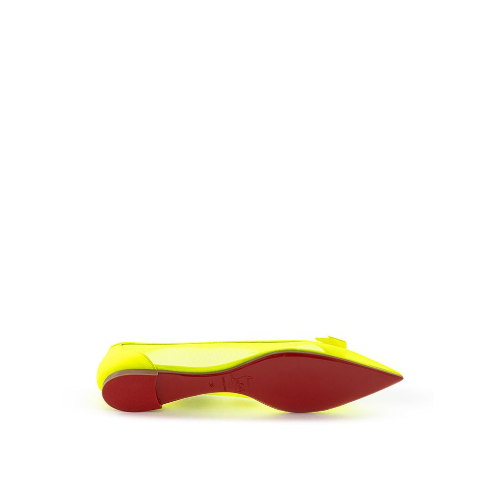 Christian Louboutin Sunshine Yellow Mesh Flat Elegance LUNESCAPE