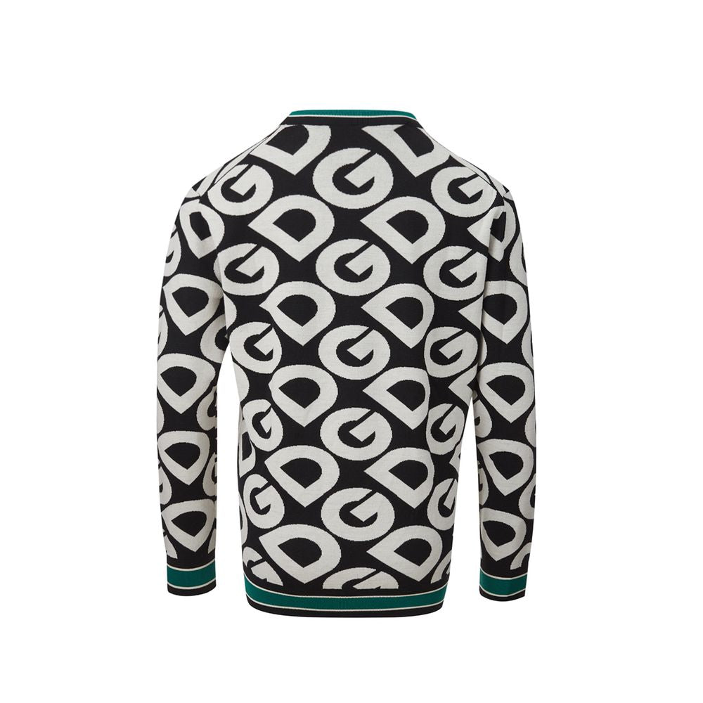 Dolce & Gabbana Elegant Black Cotton Sweater for Sophisticated Style LUNESCAPE