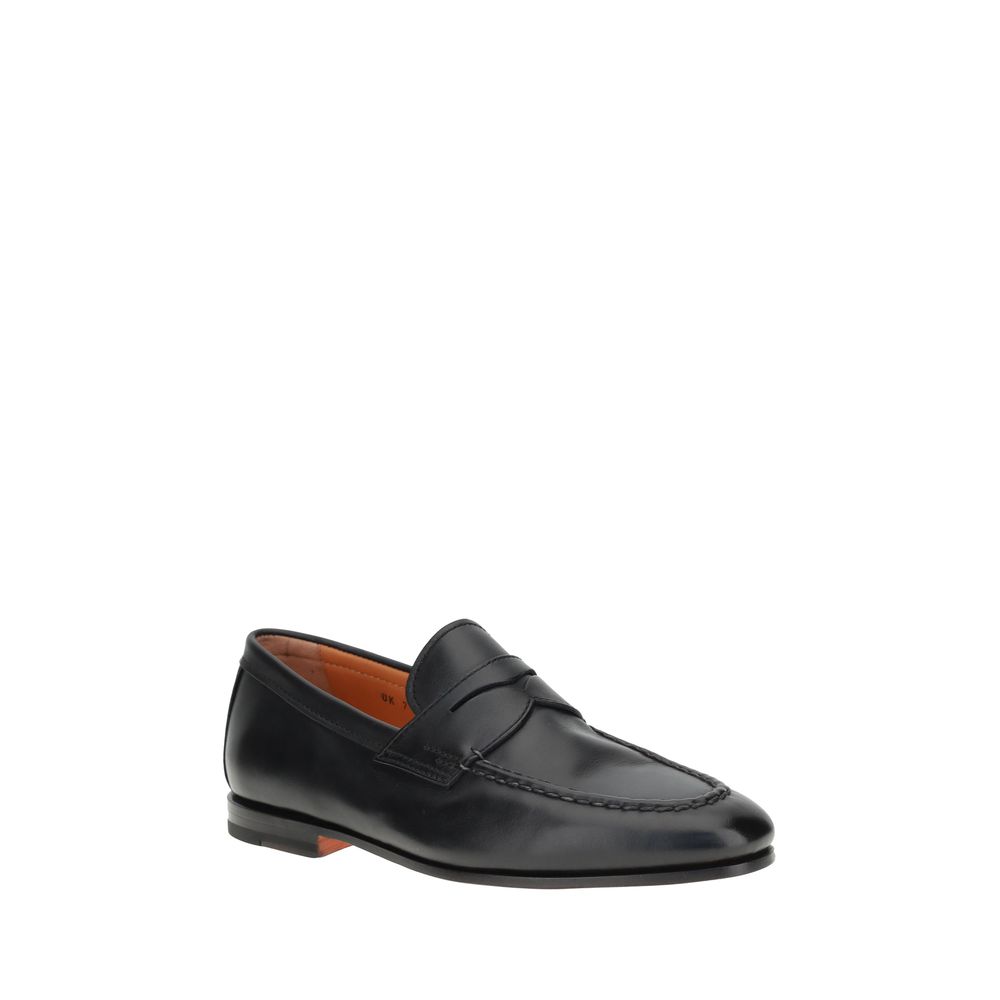 Santoni Leather Loafers LUNESCAPE