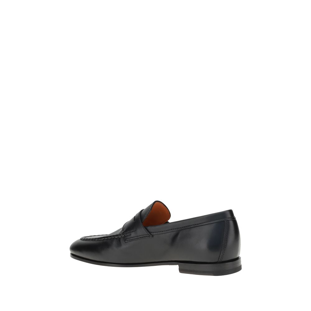 Santoni Leather Loafers LUNESCAPE