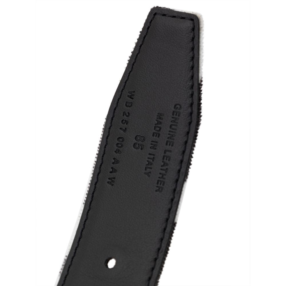 Tom Ford Black And White Leather Belt LUNESCAPE