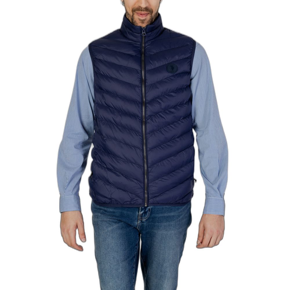 U.S. POLO ASSN. Blue Polyamide Sleveless Jacket LUNESCAPE