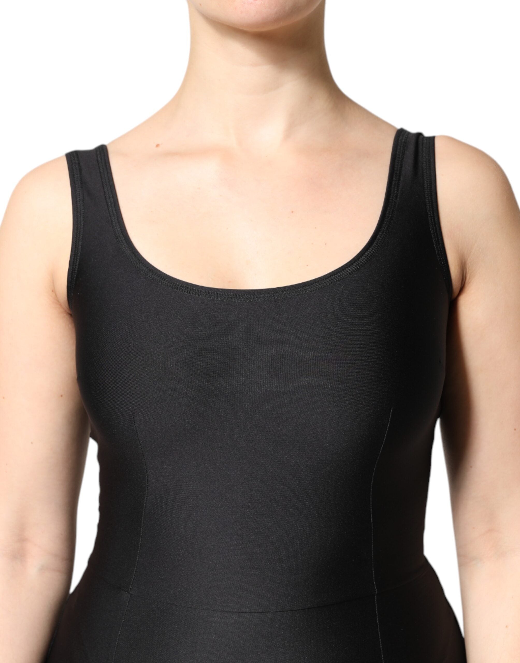 Dolce & Gabbana Black Sleeveless Bodycon Women Jumpsuit