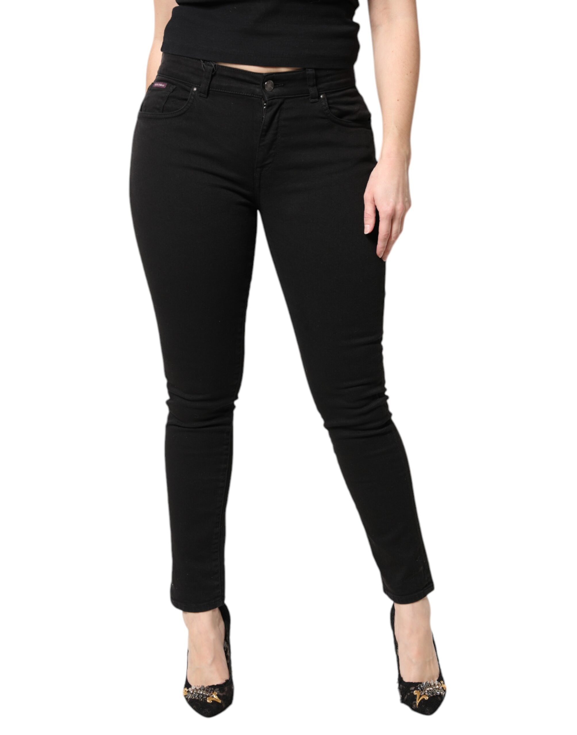 Dolce & Gabbana Black Mid Waisted Skinny Denim Jeans