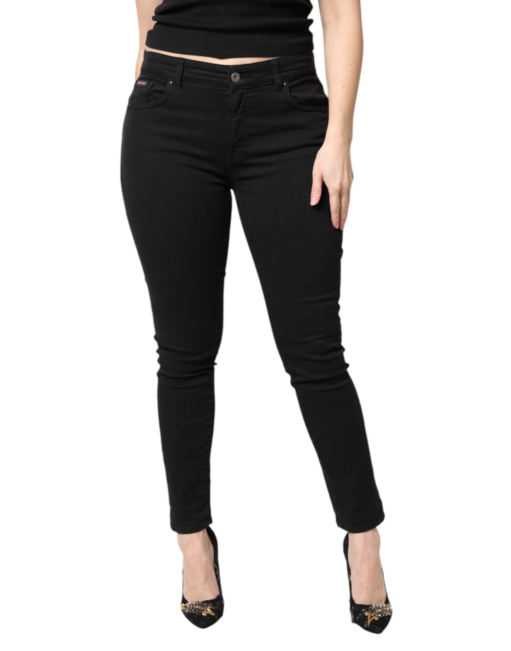 Dolce & Gabbana Black Mid Waisted Skinny Denim Jeans