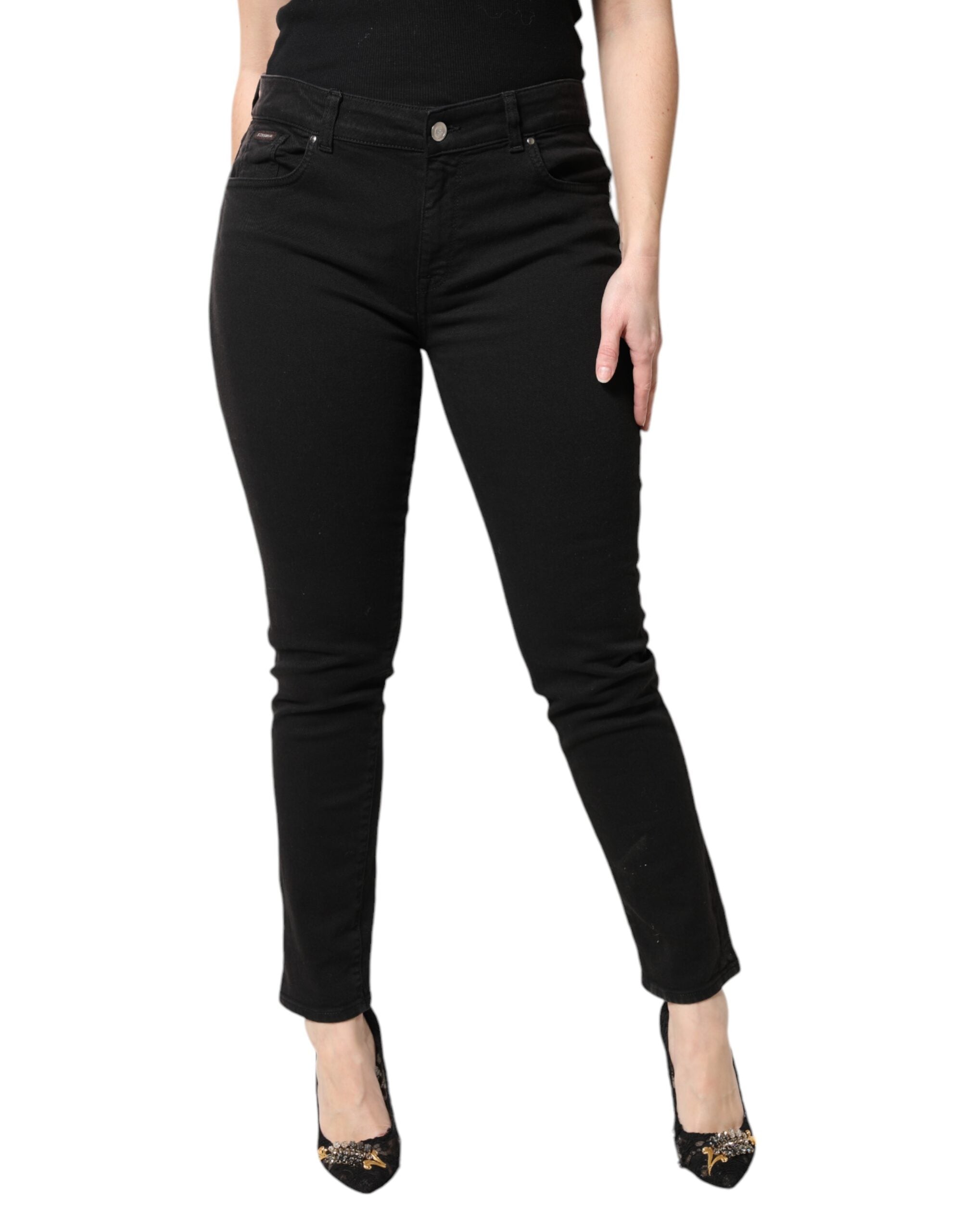 Dolce & Gabbana Black Mid Waisted Skinny Denim Jeans