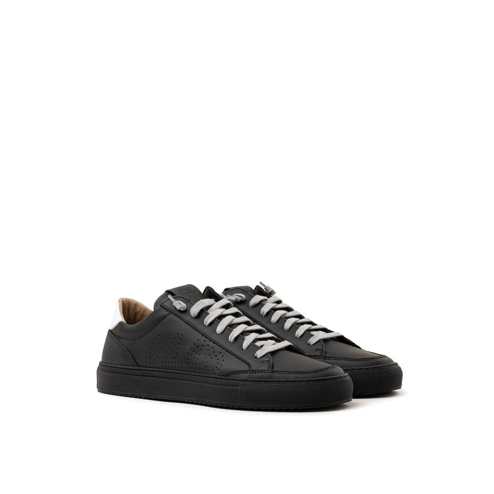 P448 Black Leather Sneaker LUNESCAPE