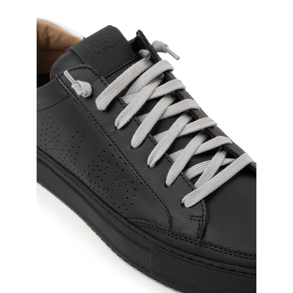 P448 Black Leather Sneaker LUNESCAPE
