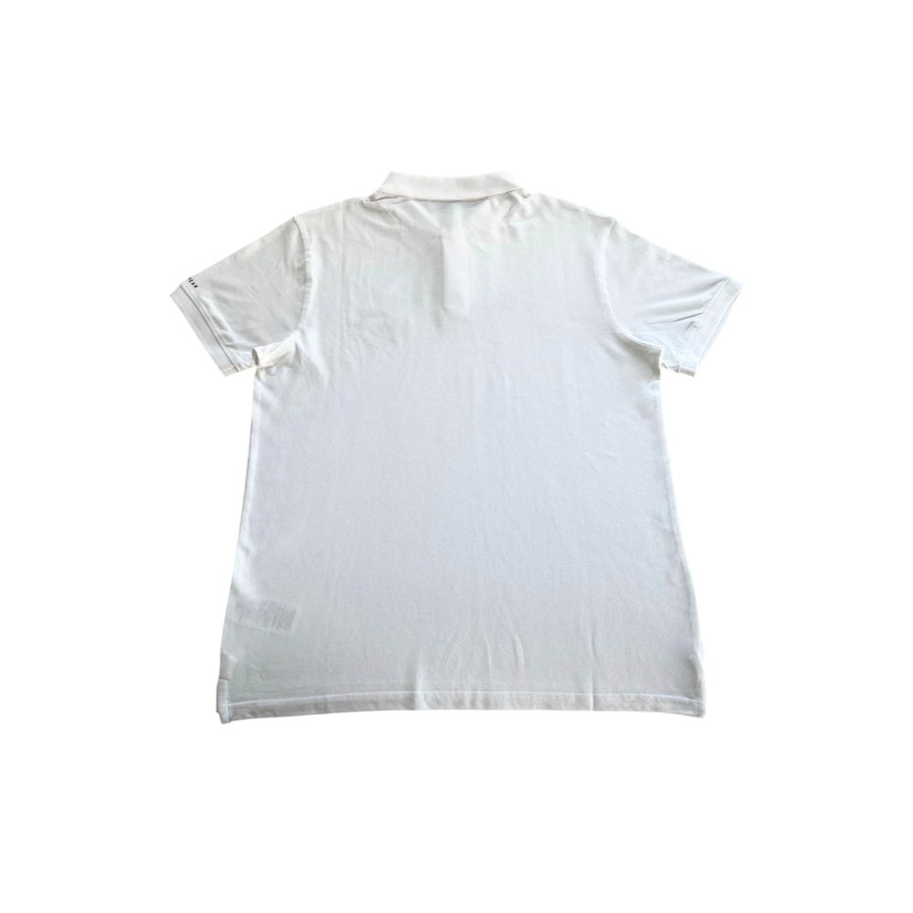 Trussardi Beachwear White Cotton Men Polo Shirt LUNESCAPE