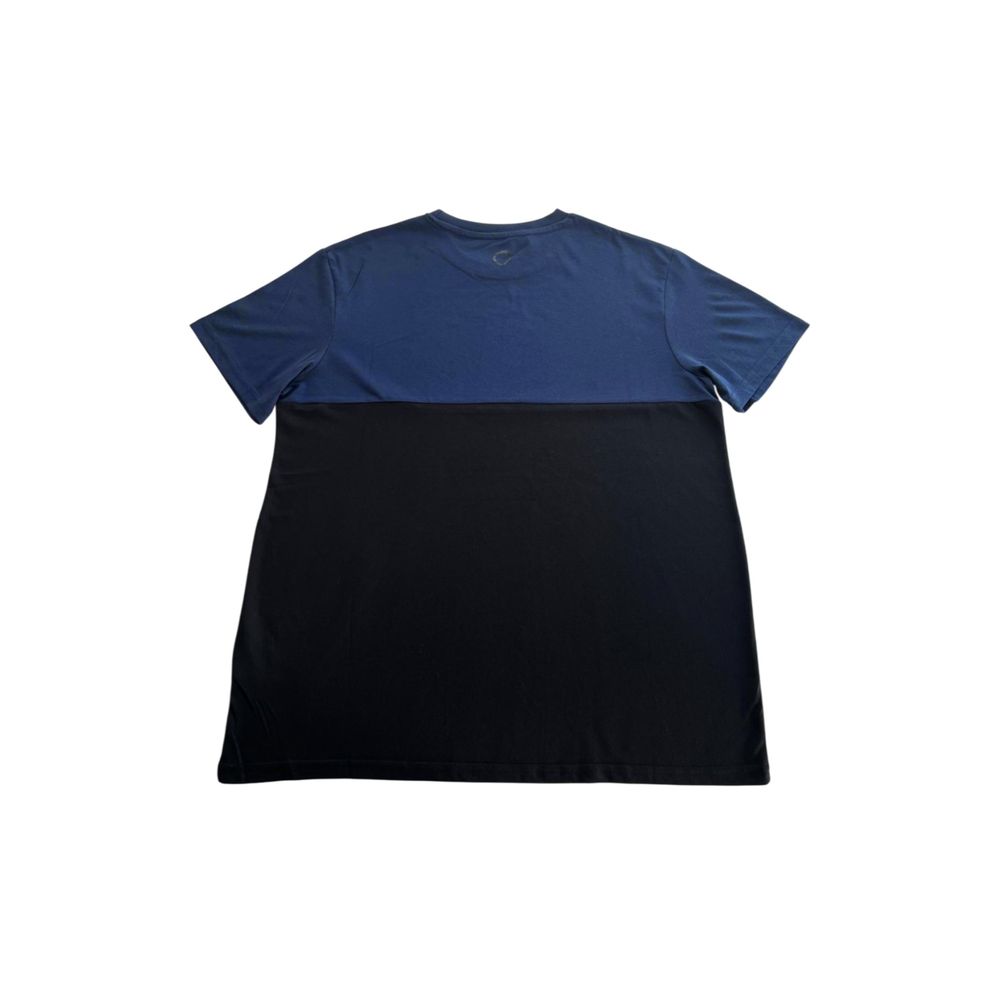 Trussardi Beachwear Blue Cotton Men T-Shirt LUNESCAPE