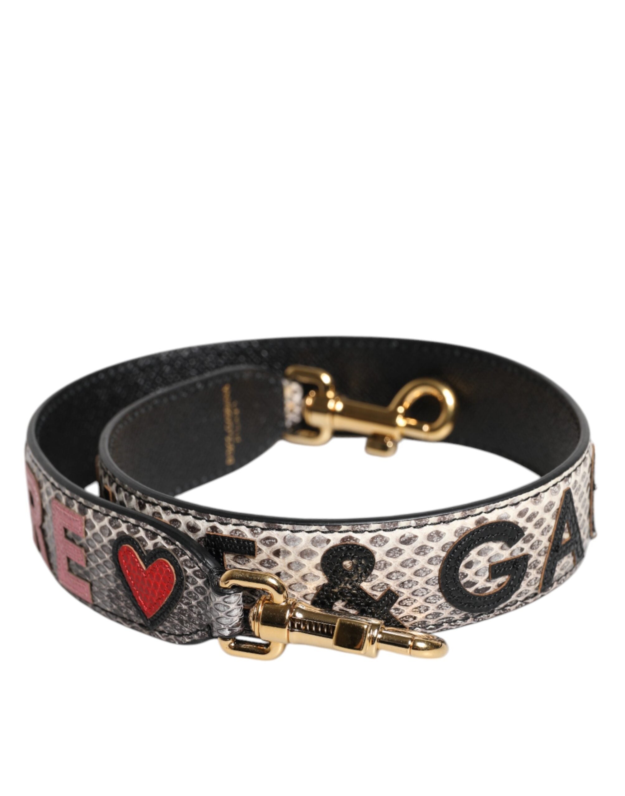 Dolce & Gabbana Multicolor DG AMORE Patch Bag Shoulder Strap LUNESCAPE