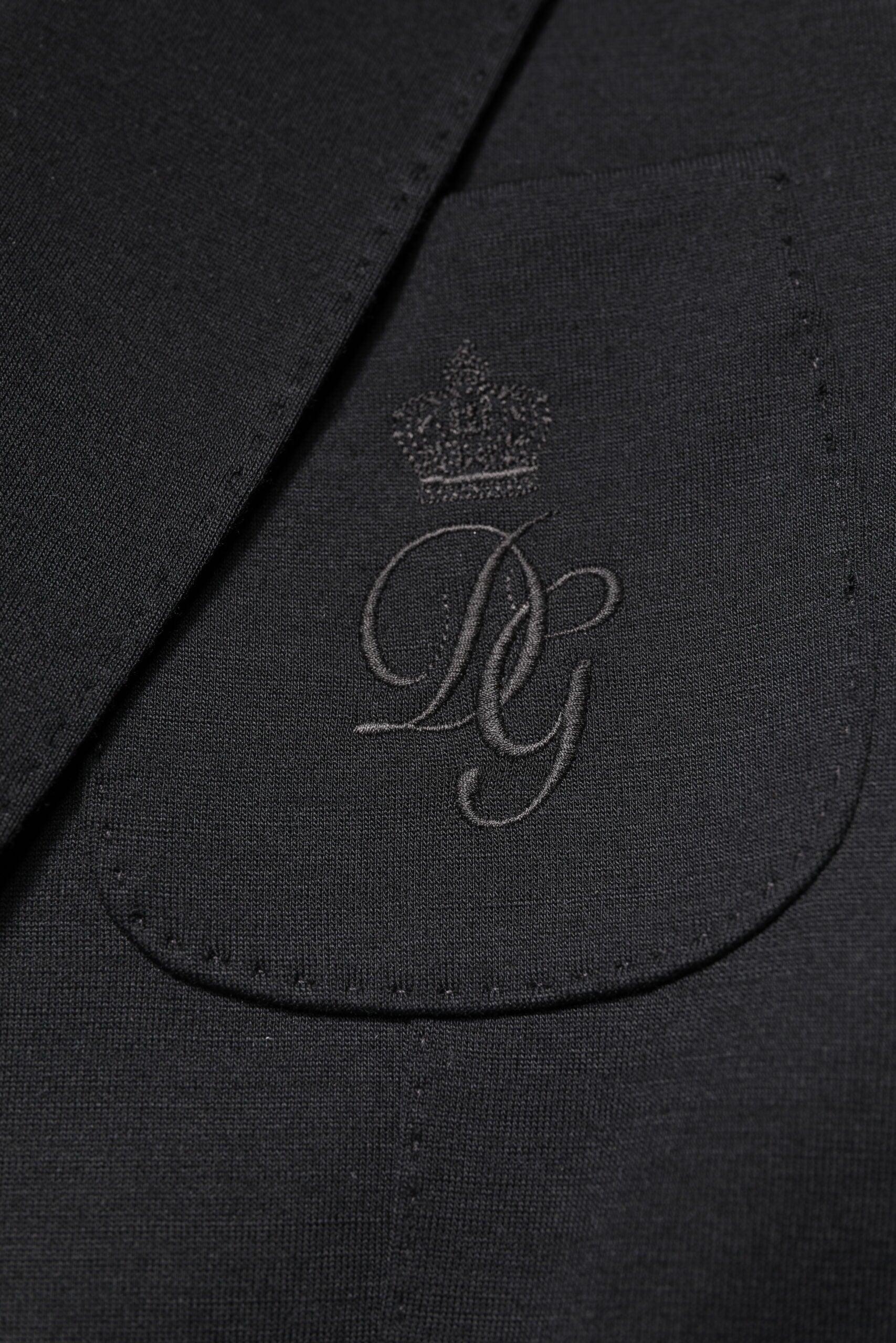 Dolce & Gabbana Black Wool Slim Fit Coat Blazer Jacket Suit