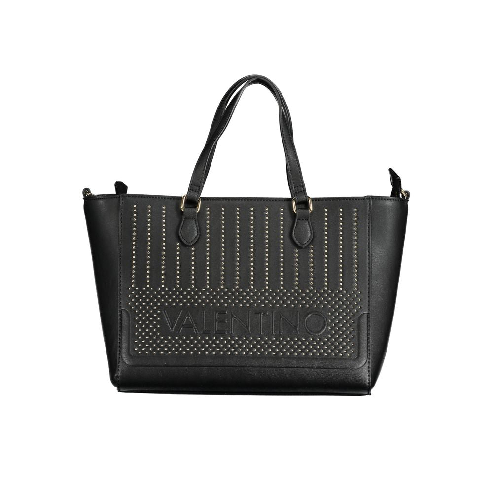 Mario Valentino Nero Polyurethane Women's Bag with Adjustable Shoulder Strap
