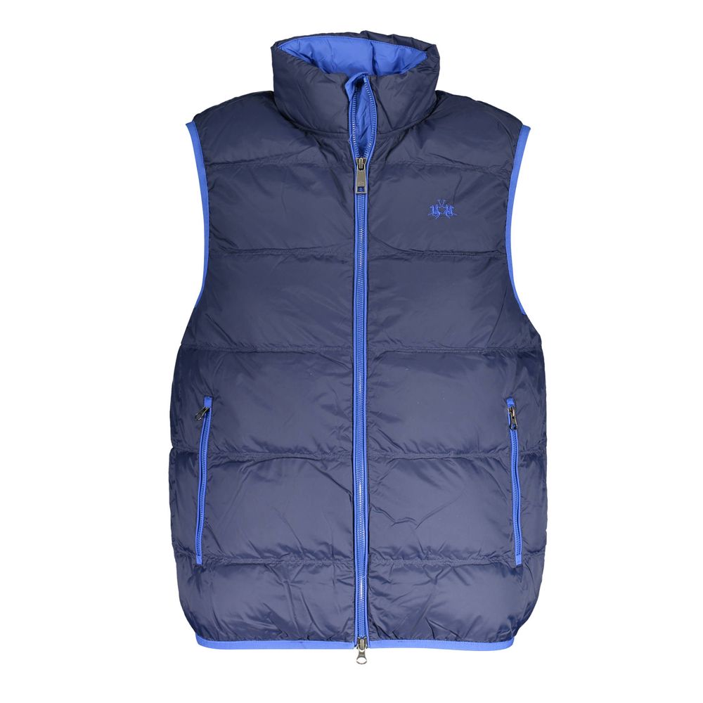La Martina Blue Polyamide Men Jacket LUNESCAPE