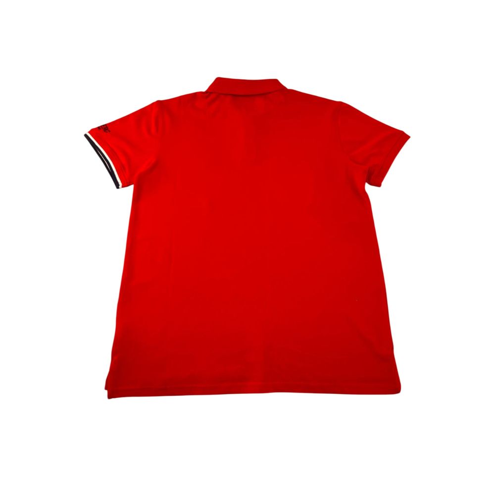 Iceberg Red Cotton Men Polo Shirt LUNESCAPE