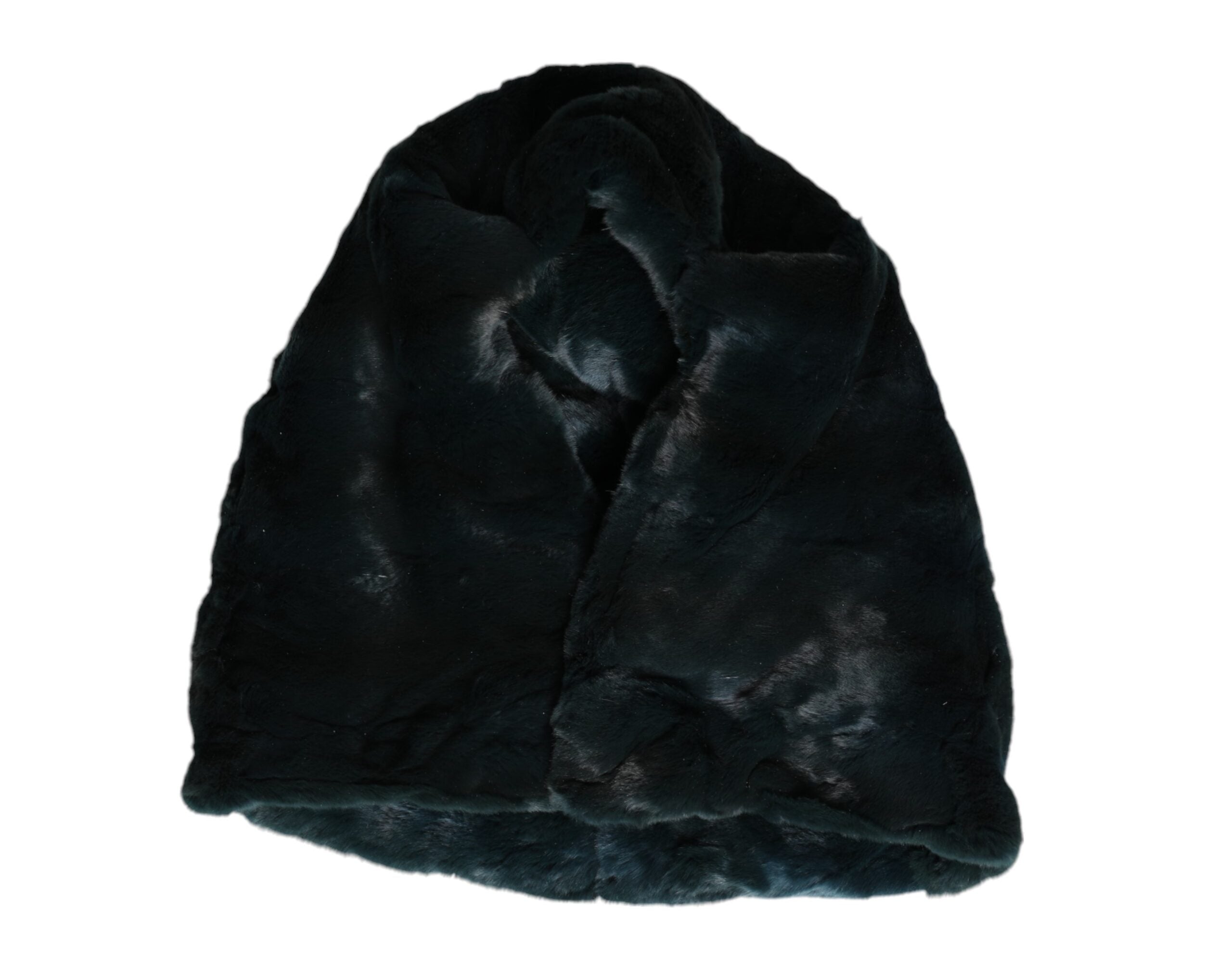 Dolce & Gabbana Black Weasel Fur Womens Beanie Hat