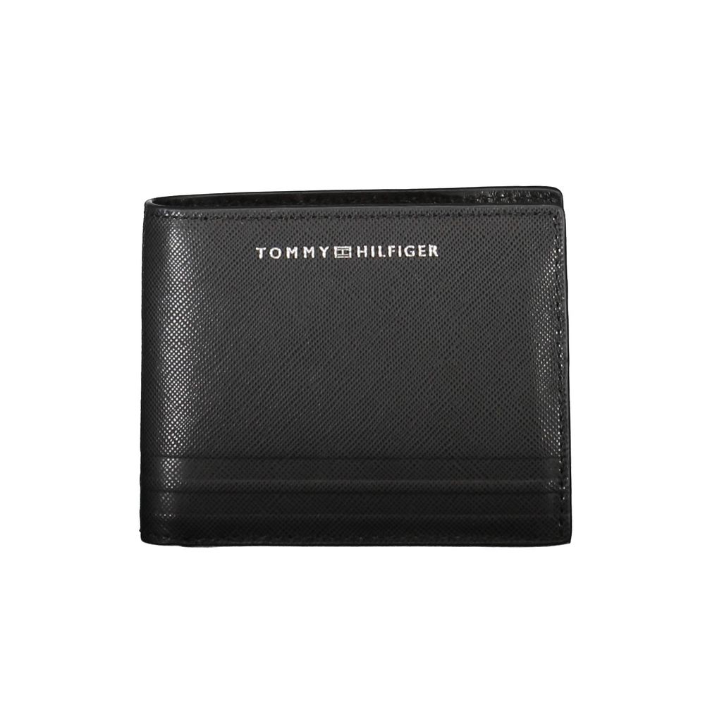 Tommy Hilfiger Black Leather Mens Wallet LUNESCAPE