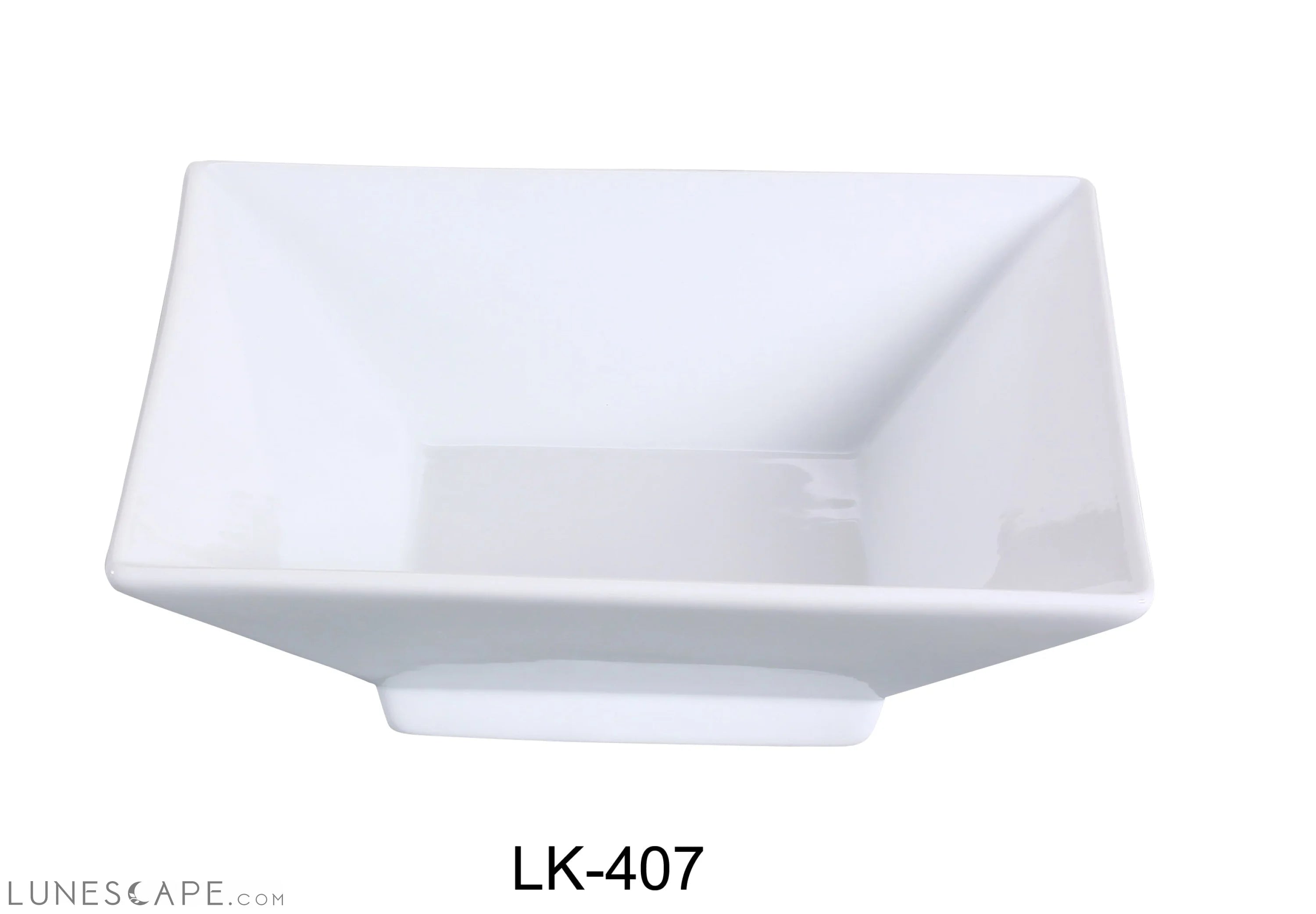 7.25" Square Bowl with Foot LUNESCAPE