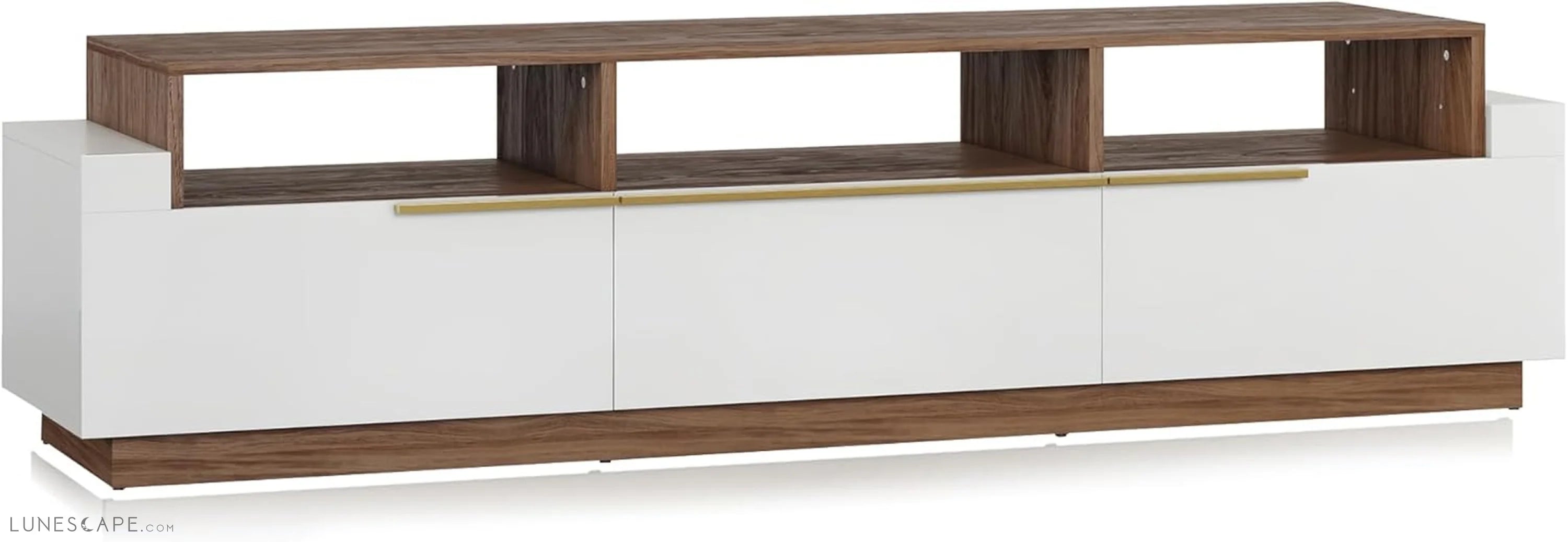 70" TV Stand for TV up to 70", Modern Home Entertainment Center with LUNESCAPE