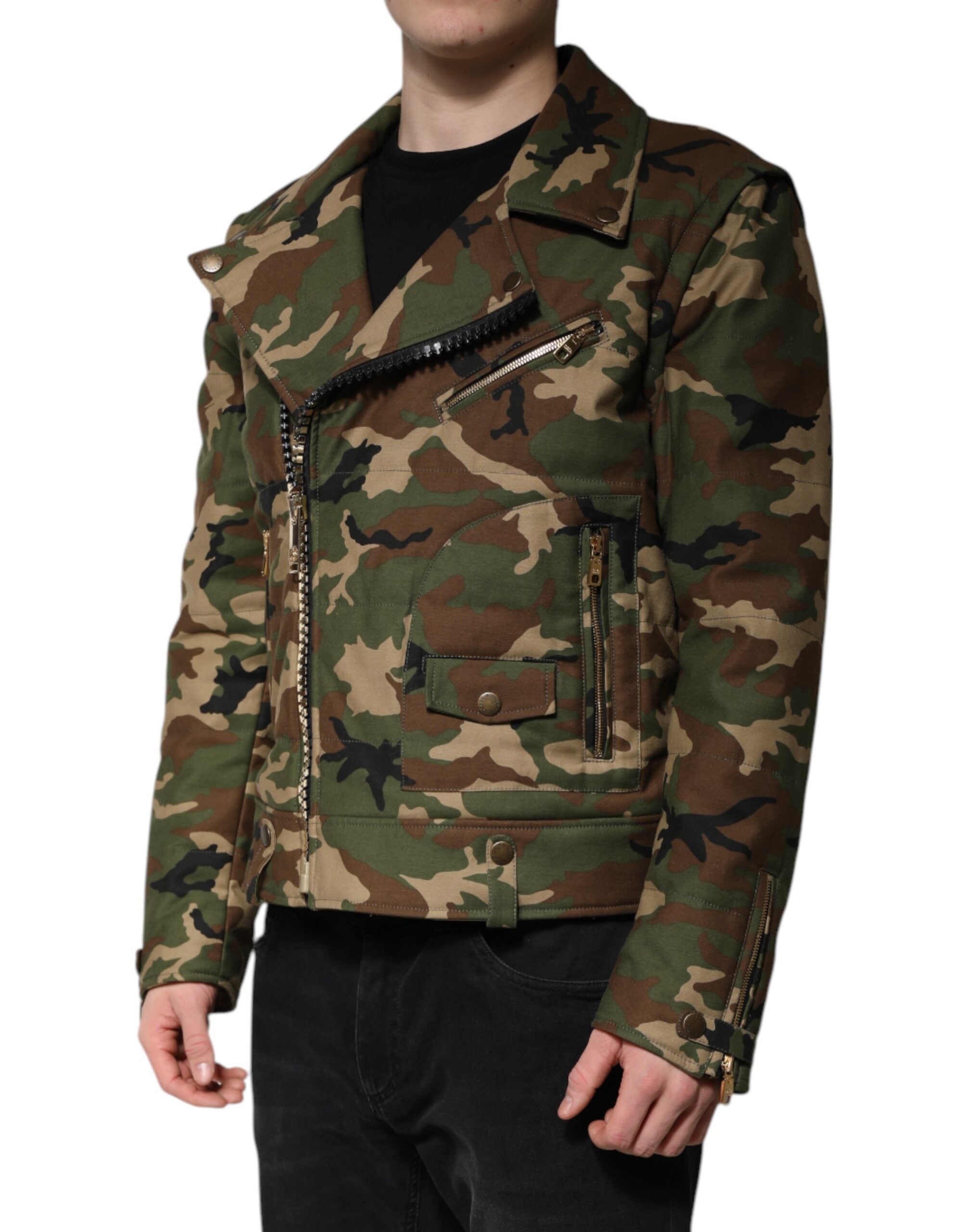 Dolce & Gabbana Camouflage Biker Jacket