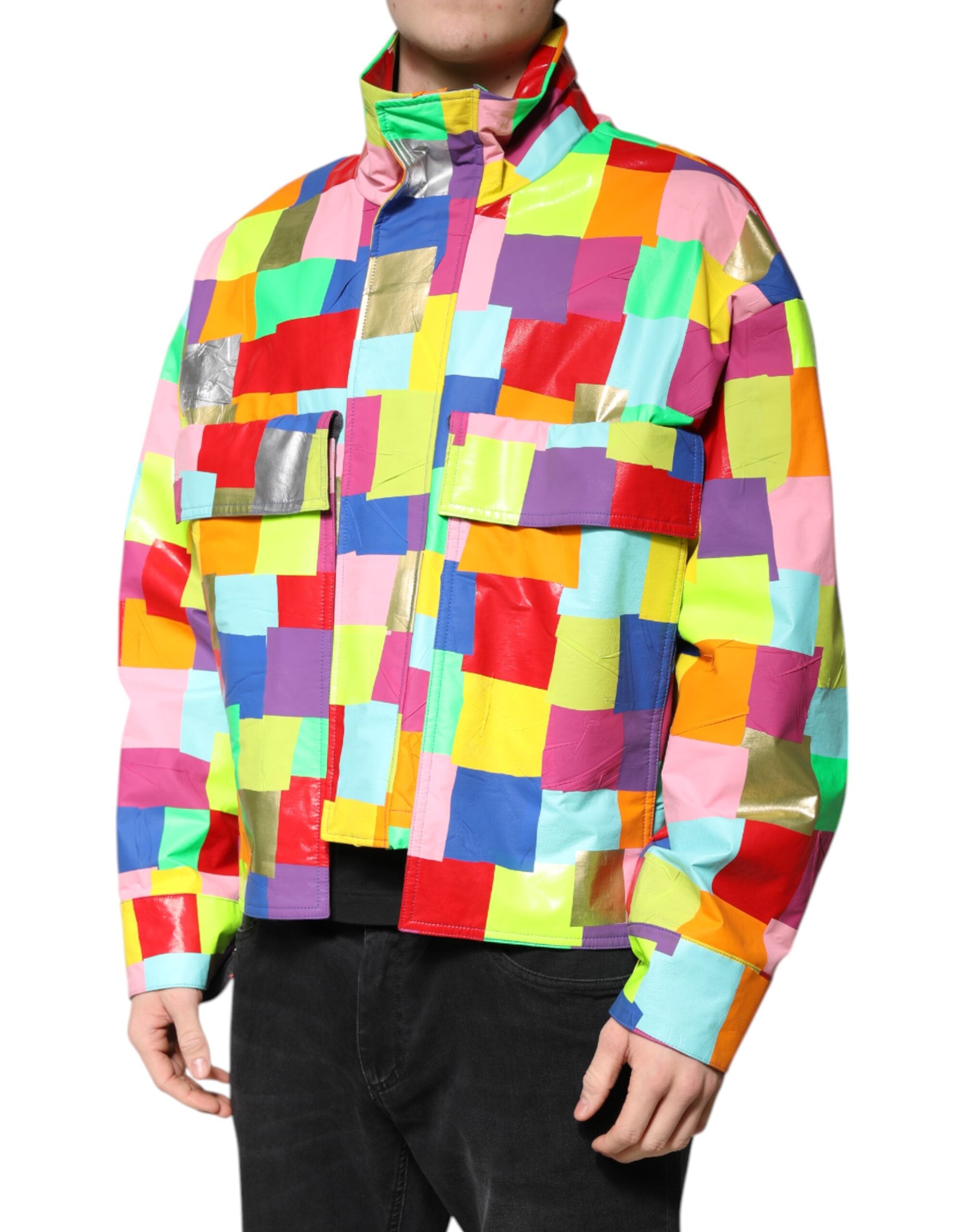 Dolce & Gabbana Color Blocked Cargo Jacket