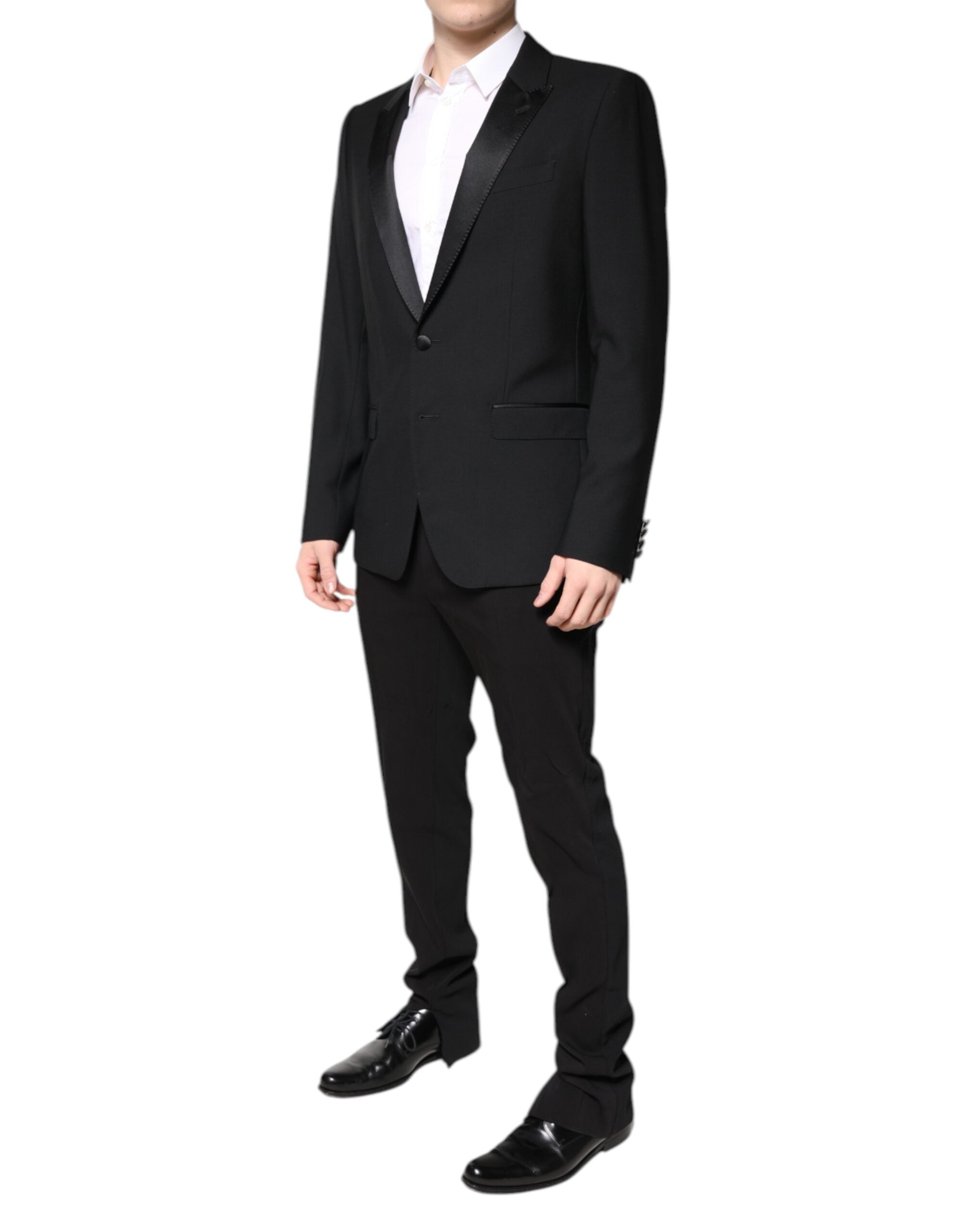 Dolce & Gabbana Black Wool Single Breasted Blazer Jacket