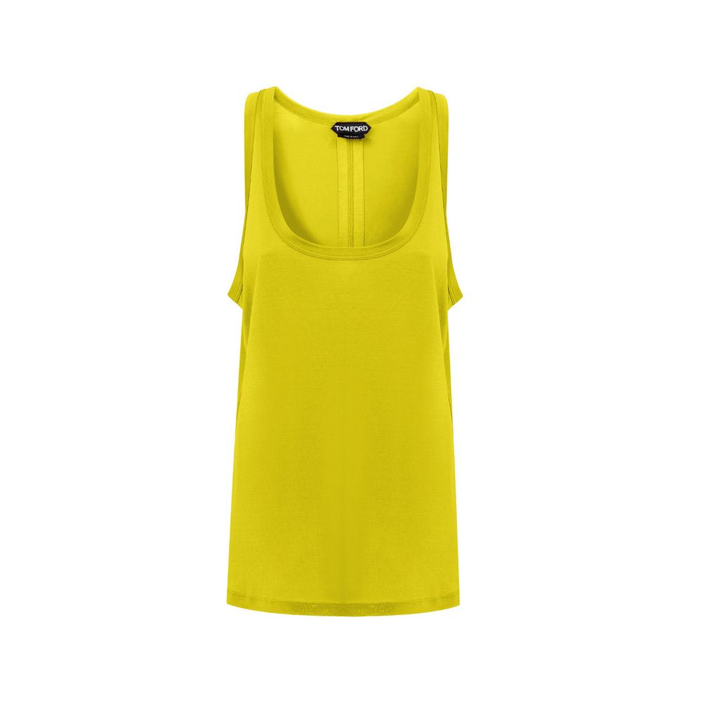 Tom Ford Yellow Silk Tank Top LUNESCAPE