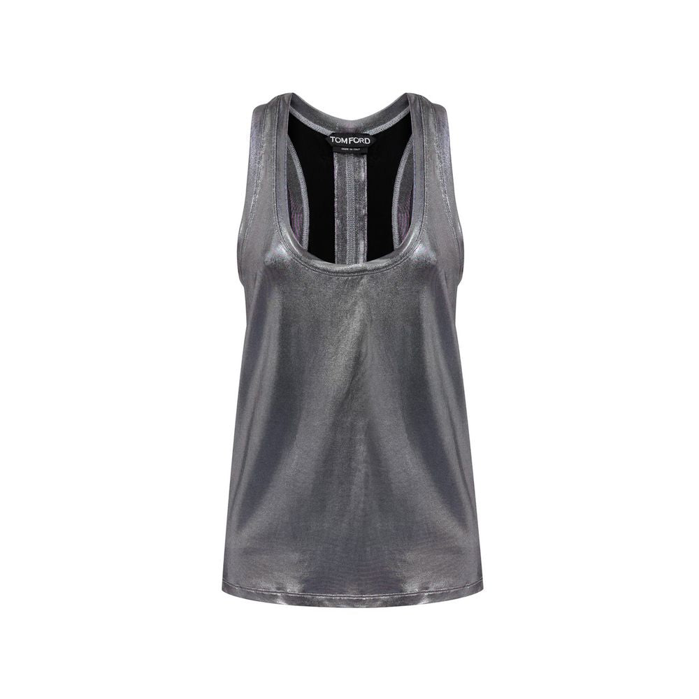 Tom Ford Gray Viscose Tank Top LUNESCAPE