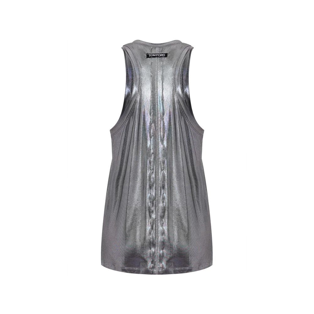 Tom Ford Gray Viscose Tank Top LUNESCAPE