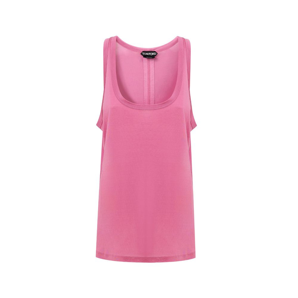 Tom Ford Pink Silk Tank Top LUNESCAPE
