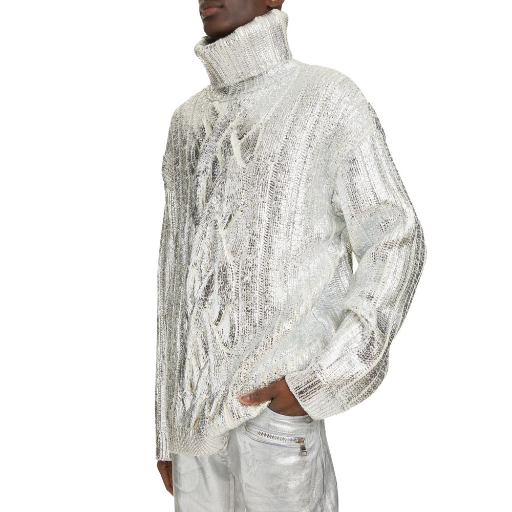 Balmain Brown Wool Men Turtleneck Sweater LUNESCAPE