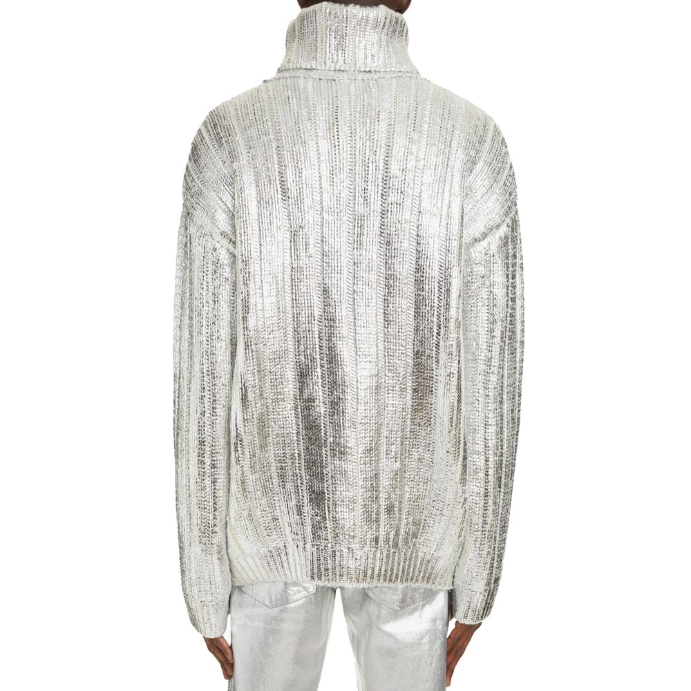 Balmain Brown Wool Men Turtleneck Sweater LUNESCAPE