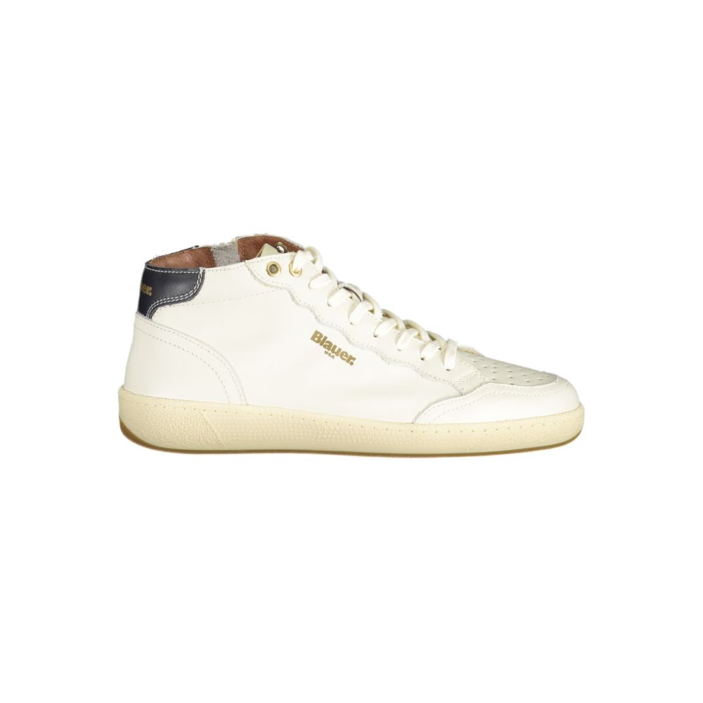 Blauer White Leather Men Sneaker LUNESCAPE
