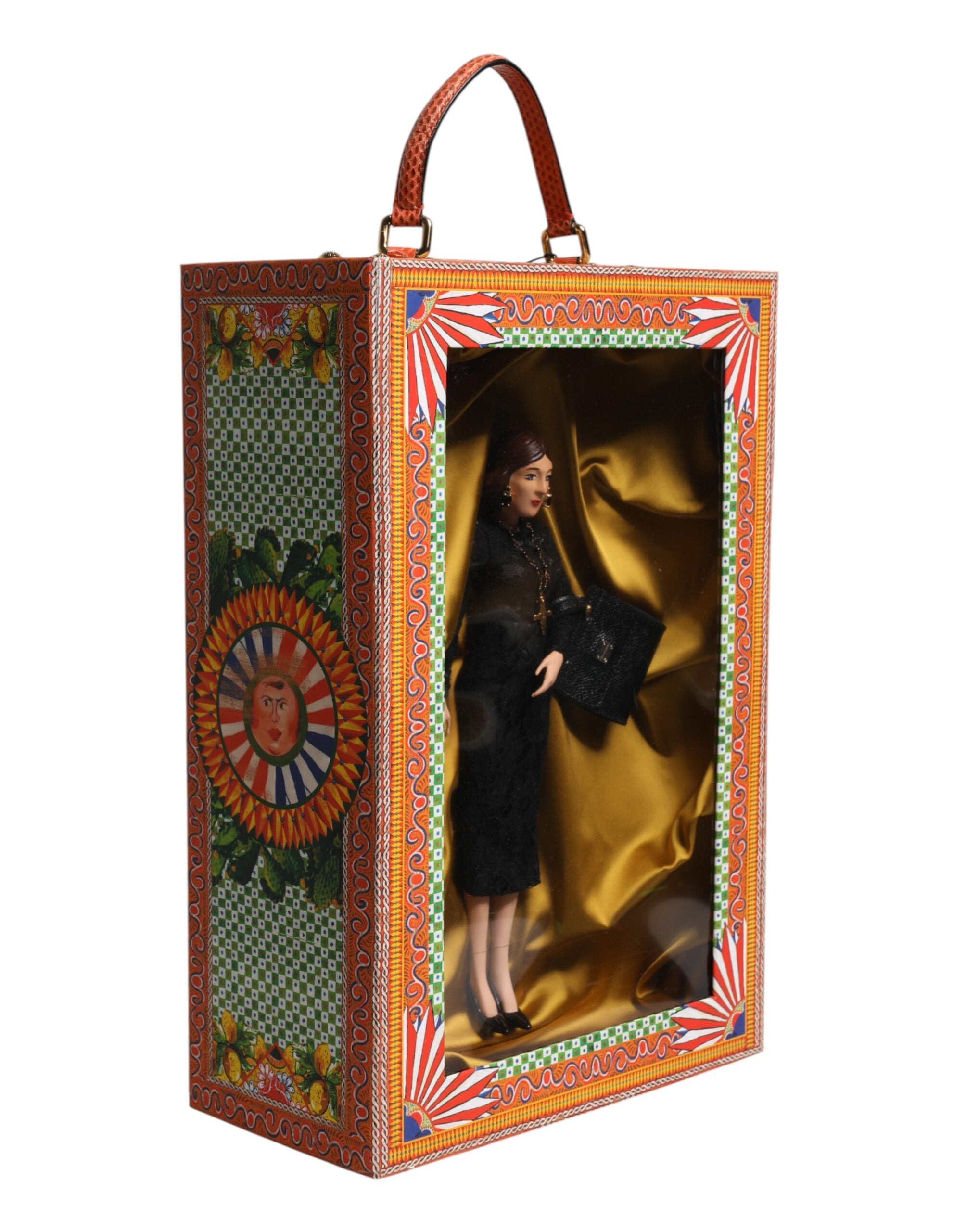 Dolce & Gabbana Black Dress Ceramic Porcelain Fashion Leather Sicily Doll LUNESCAPE